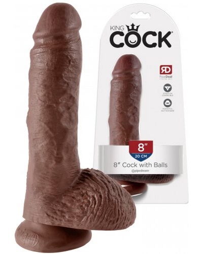 King Cock 8" with Balls -    