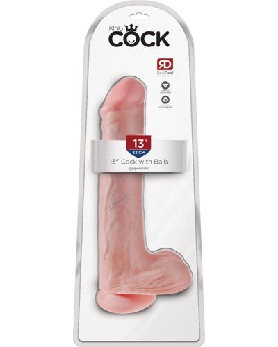 King Cock 13" Cock with Balls     