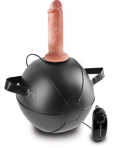 Vibrating Mini Sex Ball with 6" Dildo      