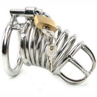 «Jailed Metal Chastity Cage» - Пояс верности- фото5