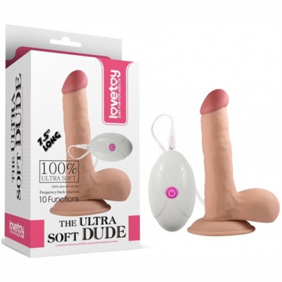 «The Ultra Soft Dude Vibrating 7.5”» - фаллос-вибратор- фото