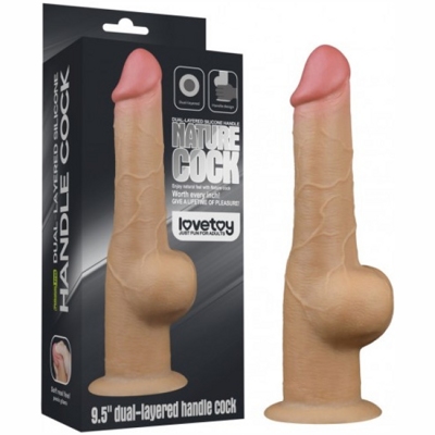«9.5'' Dual Layered Handle Cock» - Реалистичный фаллос - фото