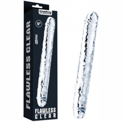 «Flawless Clear Double dildo 12''» - двойной фаллоимитатор- фото