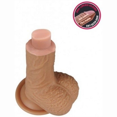 «8.5'' Dual-layered Silicone Dildo» - фаллоимитатор- фото3