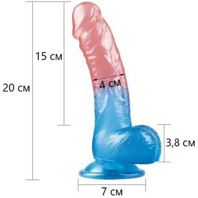 «8'' Dazzle Studs» - Фаллоимитатор- фото5