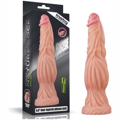 «9.5'' Dual layered Platinum Silicone Cock» - Фаллоимитатор- фото2