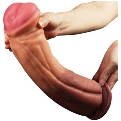 «12'' Dual layered Liquid Silicone Nature Cock» - Фаллоимитатор- фото2