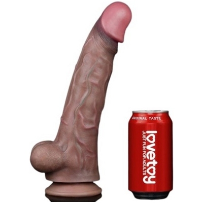 «11.5'' Dual Layered Platinum Silicone Cock» – Фаллос- фото4