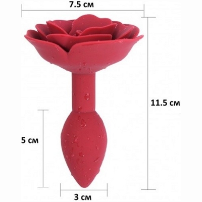 «Rose Silicone Anal Plug» - Анальная пробка- фото3
