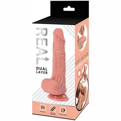 «Real Dual Layer Silicone» - фаллоимитатор- фото3