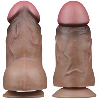 «7.0'' Dual Layered Platinum Silicone Cock» – Фаллоимитатор- фото2