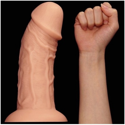 «9.5'' Realistic Curved Dildo» - Фаллоимитатор- фото3