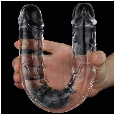 «Flawless Clear Double dildo 12''» - двойной фаллоимитатор- фото2