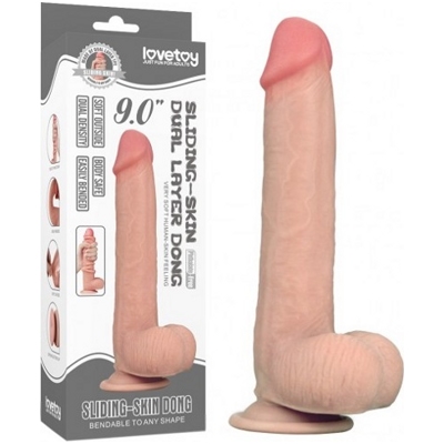 «9'' Sliding Skin Dual Layer Dong» - Фаллоимитатор- фото