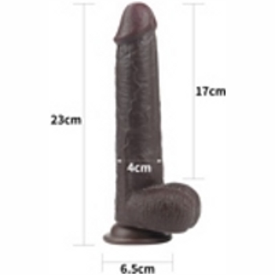 «9'' Sliding Skin Dual Layer Dong» - Фаллоимитатор- фото6