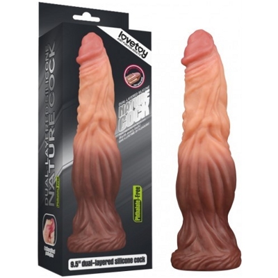 «9.5'' Dual layered Platinum Silicone Cock» - Фаллоимитатор- фото