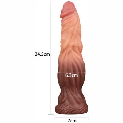 «9.5'' Dual layered Platinum Silicone Cock» - Фаллоимитатор- фото6