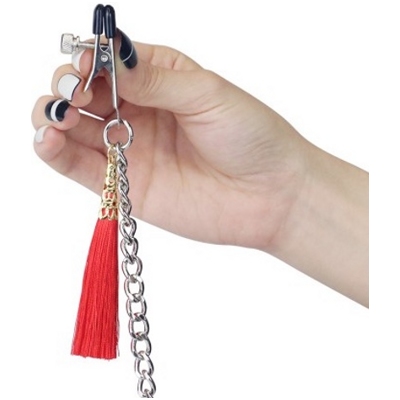 «Nipple Clit Tassel Clamp With Chain» - Зажимы для сосков и клитора- фото4