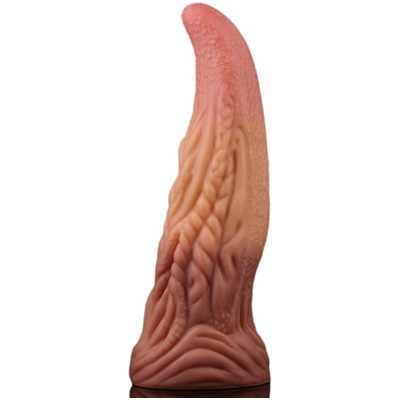 «10'' Dual layered Platinum Silicone Tongue» - Фаллоимитатор- фото4