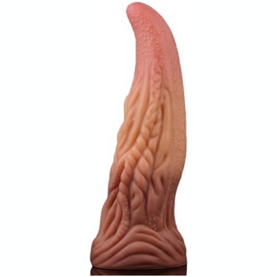 «10'' Dual layered Platinum Silicone Tongue» - Фаллоимитатор- фото2