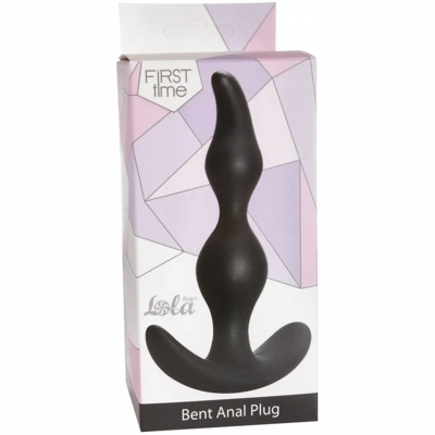 Bent Anal Plug Black - Анальный стимулятор- фото4