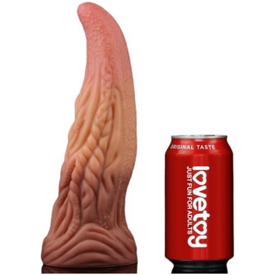 «10'' Dual layered Platinum Silicone Tongue» - Фаллоимитатор- фото5