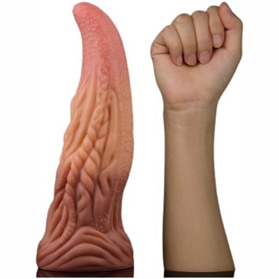 «10'' Dual layered Platinum Silicone Tongue» - Фаллоимитатор- фото6