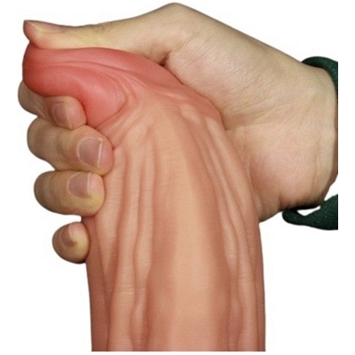 «10'' Dual layered Liquid Silicone Nature Cock» - Фаллоимитатор- фото4