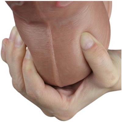 «7.0'' Dual Layered Platinum Silicone Cock» – Фаллоимитатор- фото3