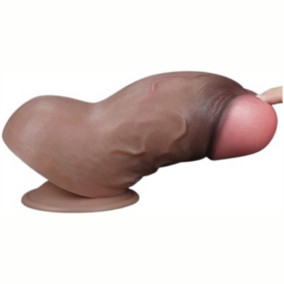 «7.0'' Dual Layered Platinum Silicone Cock» – Фаллоимитатор- фото4