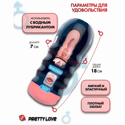 «VACUUM CUP Mouth» - Мастурбатор- фото3